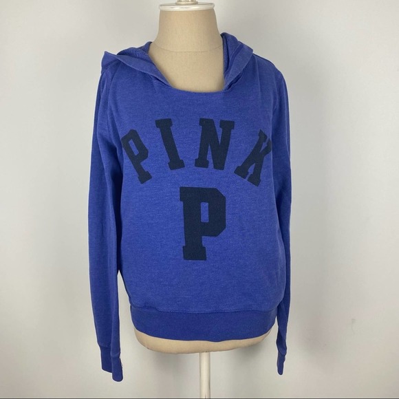 PINK Victoria's Secret Tops - PINK Victorias Secret Blue Hoodie